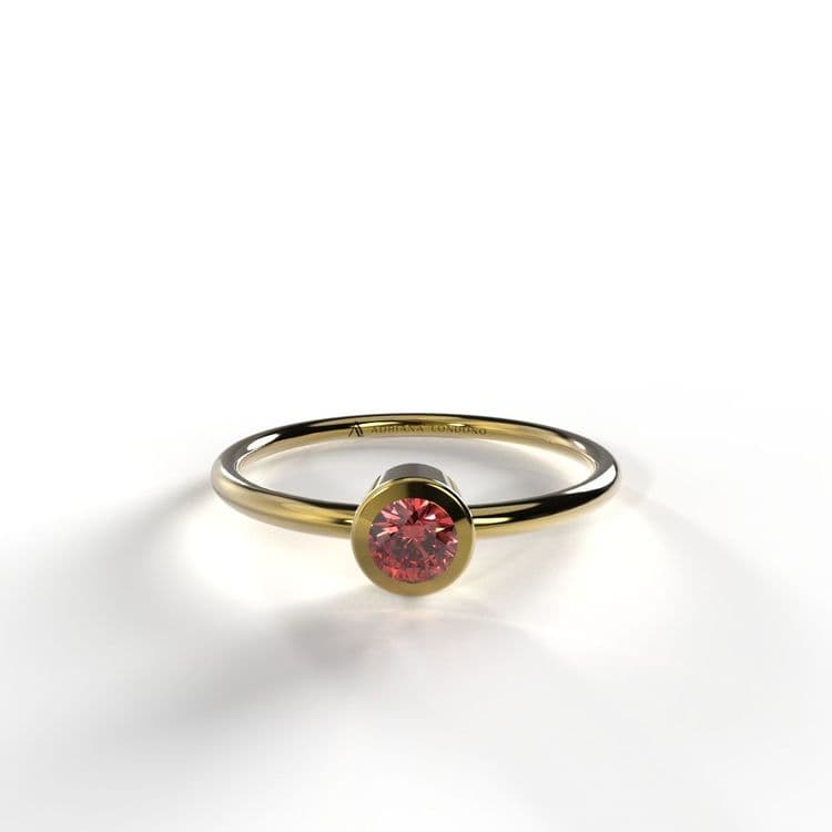 Anillo solitario boho 0,13 cts