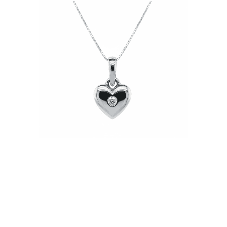 Dije corazón diamante