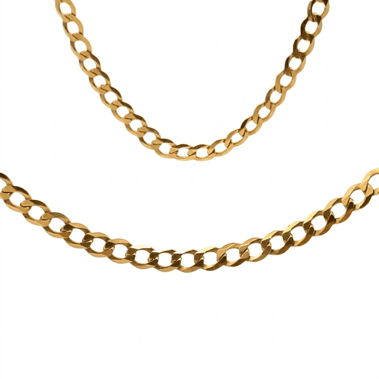 Cadena cubana maciza 70 cm