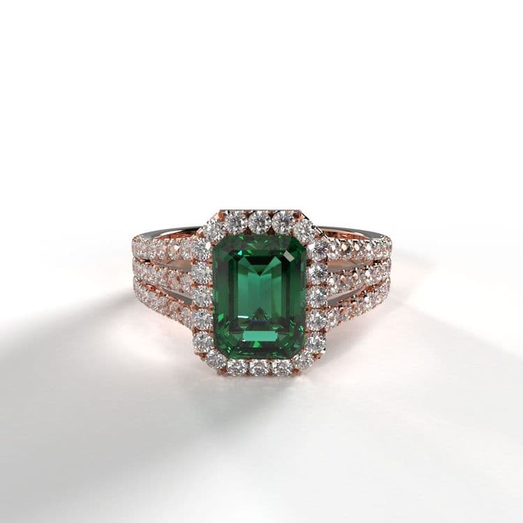 Anillo halo dubai 1,10 cts al frances