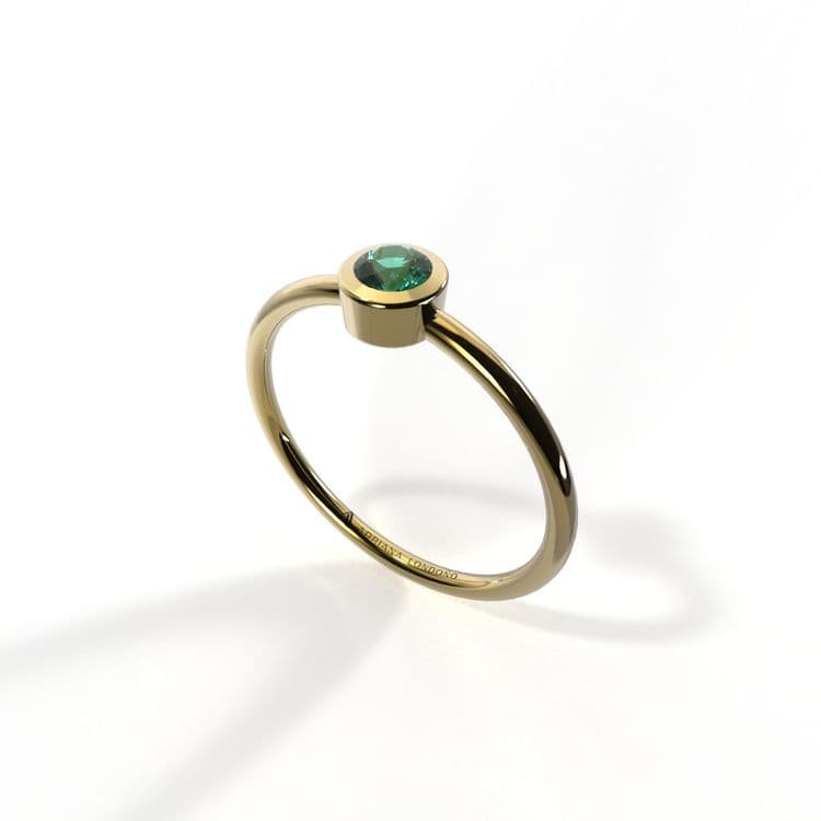 Anillo solitario boho 0,10 cts