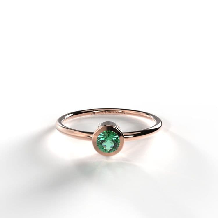 Anillo solitario boho 0,10 cts