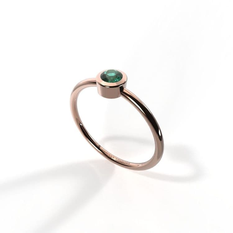 Anillo solitario boho 0,10 cts