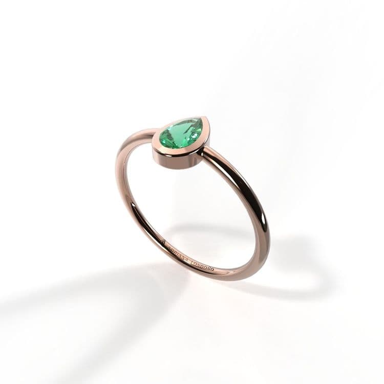 Anillo solitario boho 0,15 cts