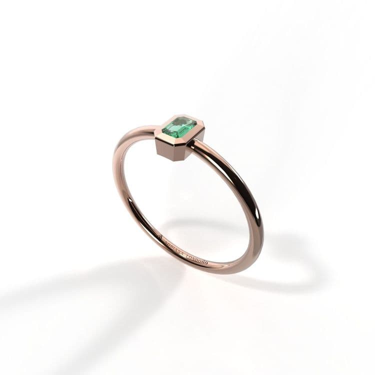 Anillo solitario boho 0,10 cts