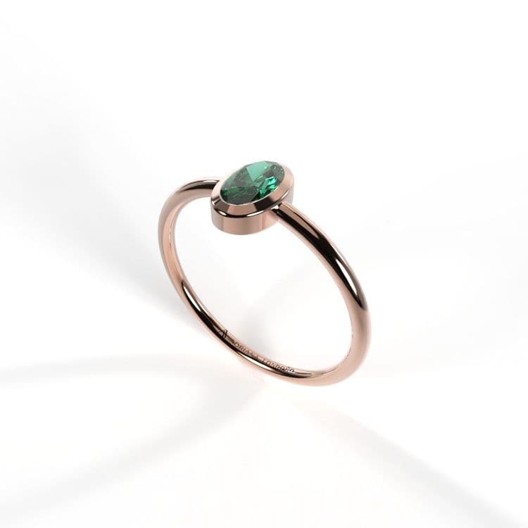 Anillo solitario boho 0,14 cts