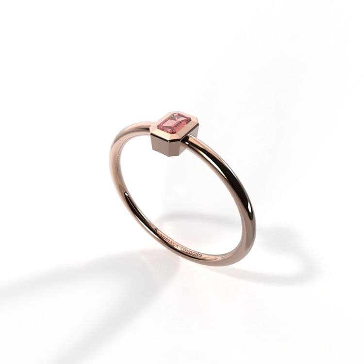 Anillo solitario boho 0,10 cts