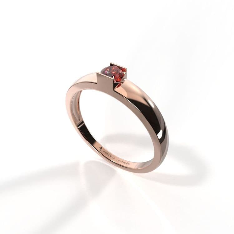 Anillo solitario georgia 0,15 cts