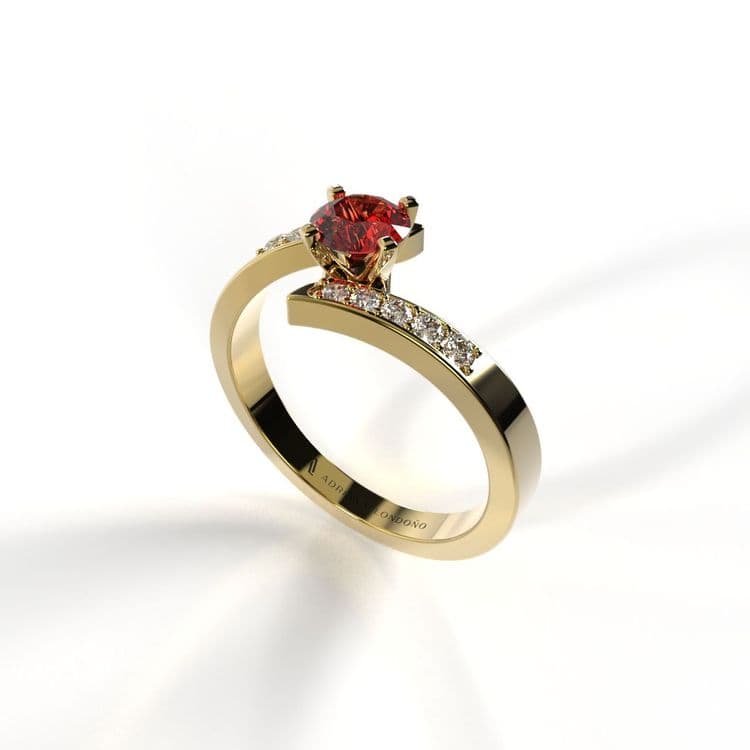 Anillo toledo 0,25 cts al frances 