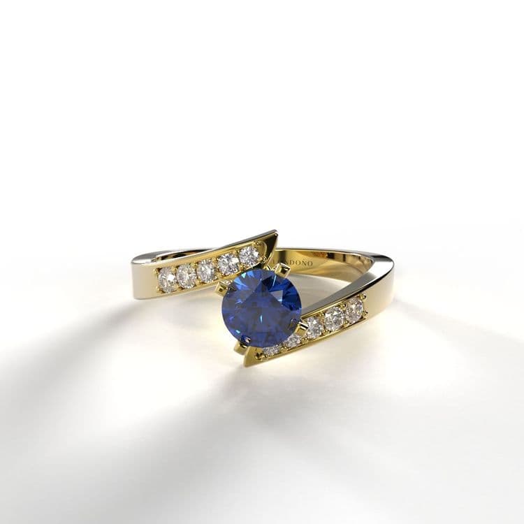 Anillo toledo 0,25 cts al frances 