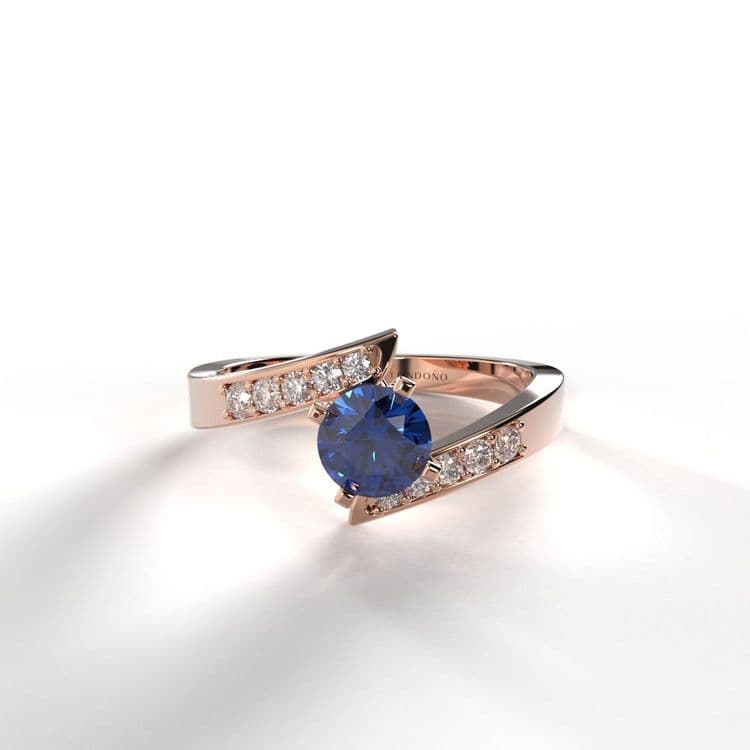 Anillo toledo 0,25 cts al frances 