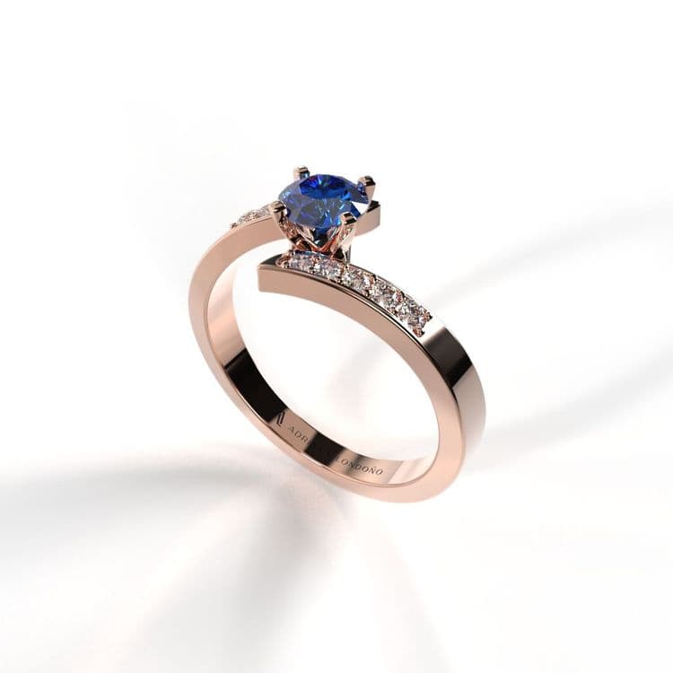 Anillo toledo 0,25 cts al frances 