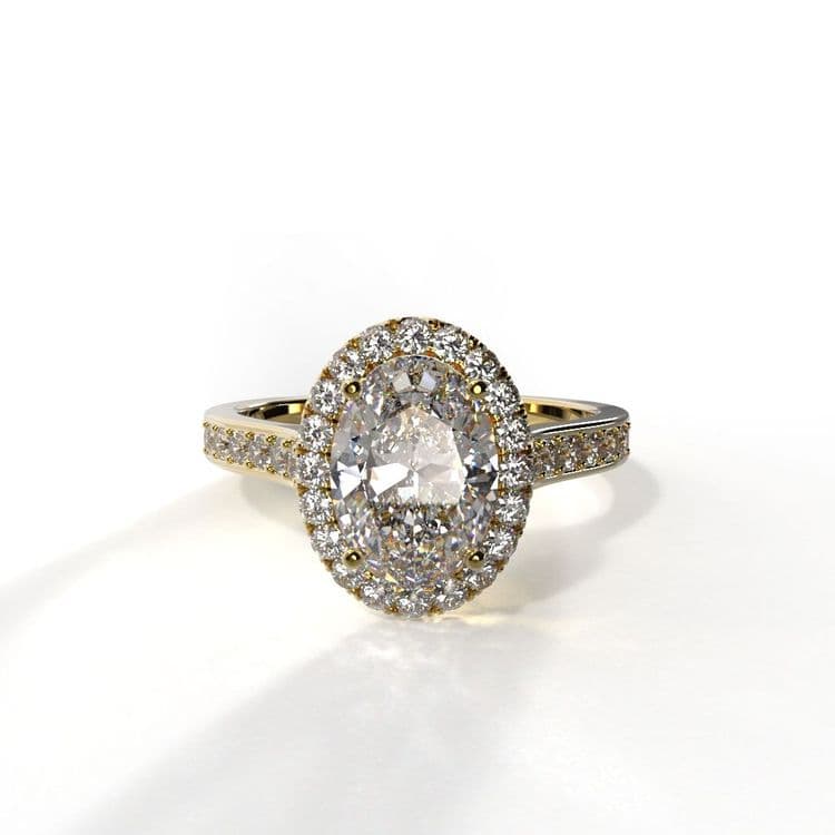Anillo halo paris 0,60 cts a la banda