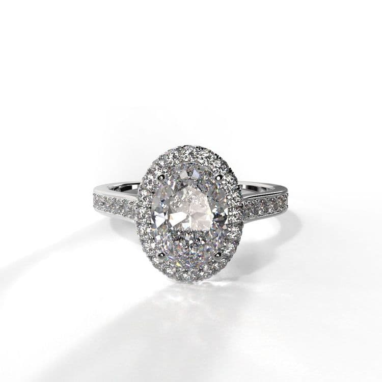 Anillo halo paris 0,60 cts a la banda