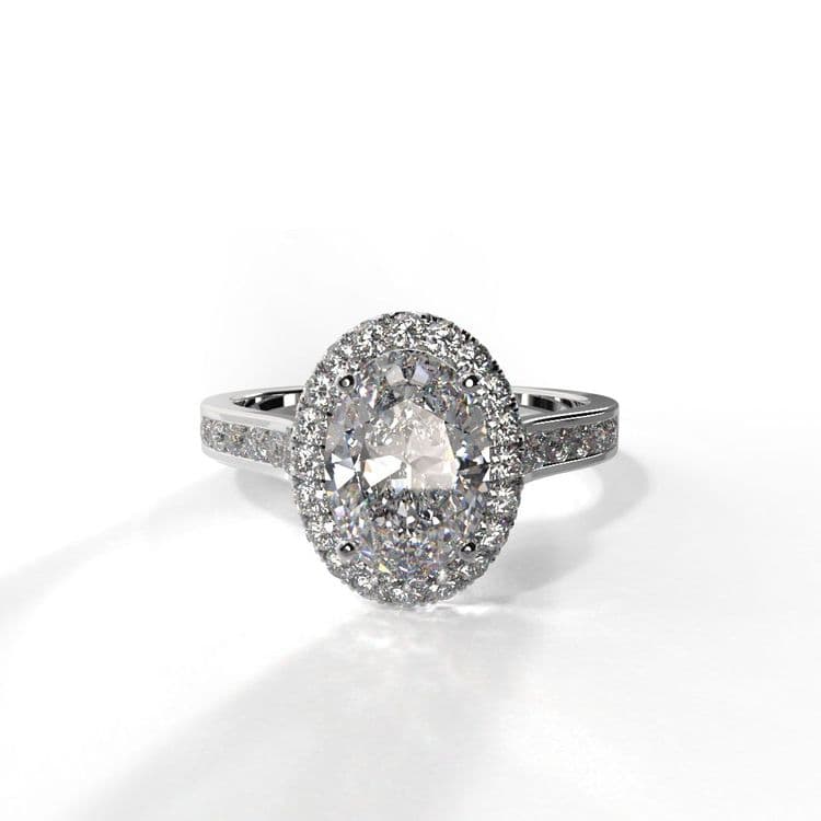 Anillo halo paris 0,60 cts al carre