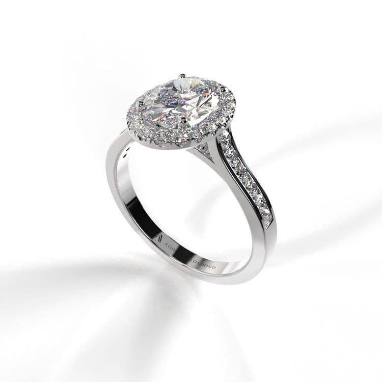 Anillo halo paris 0,60 cts al carre