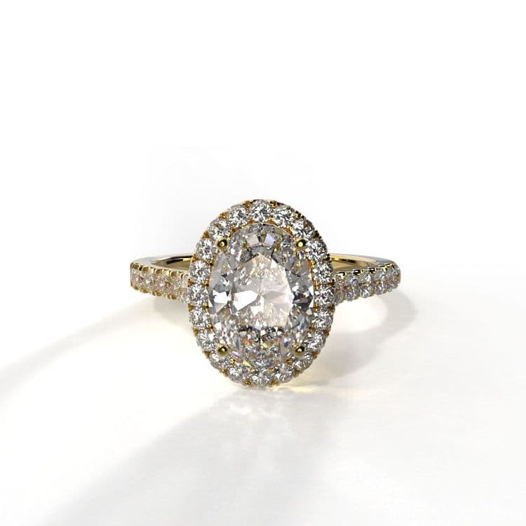 Anillo halo paris 0,60 cts al frances