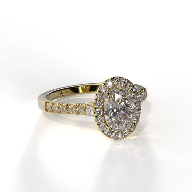 Anillo halo paris 0,60 cts al frances