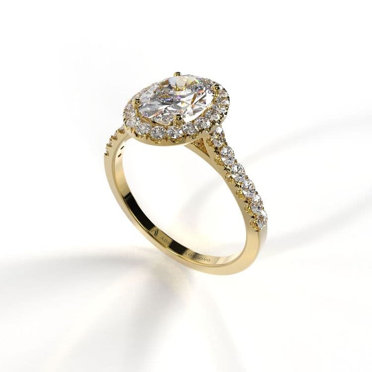 Anillo halo paris 0,60 cts al frances