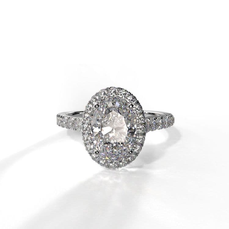 Anillo halo paris 0,60 cts al frances