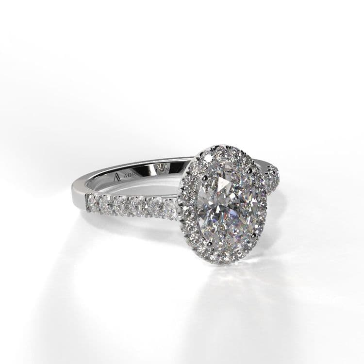 Anillo halo paris 0,60 cts al frances