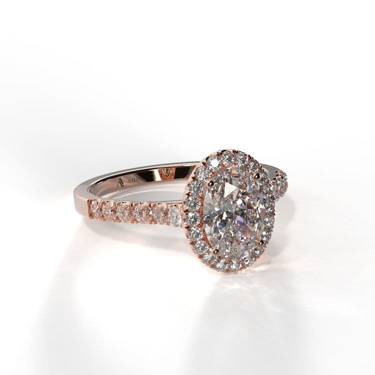 Anillo halo paris 0,60 cts al frances