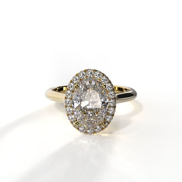 Anillo halo paris 0,60 cts