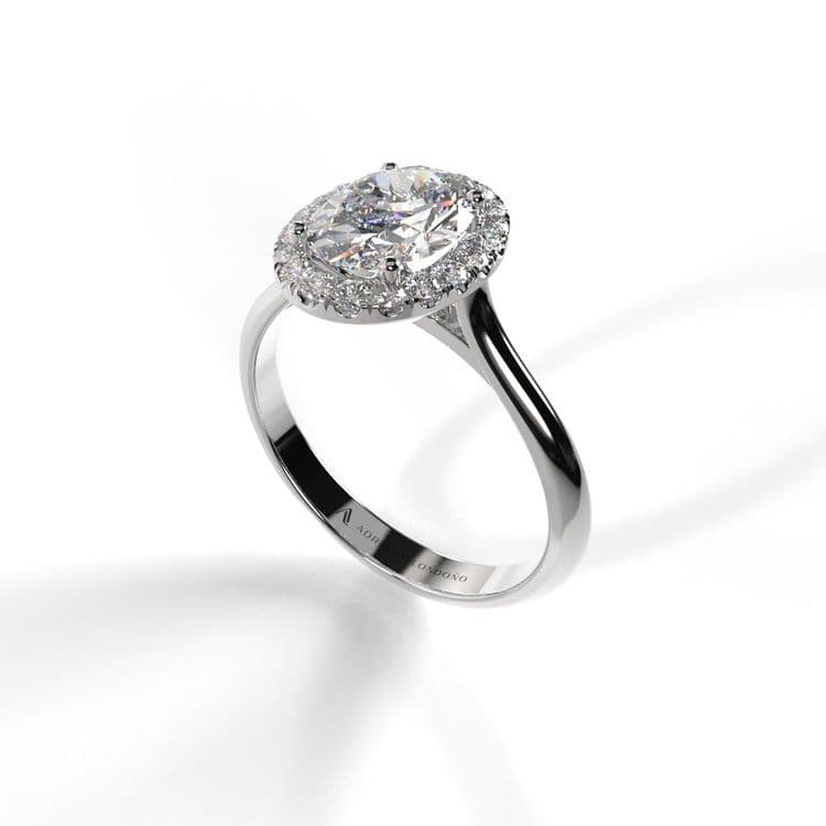 Anillo halo paris 0,60 cts
