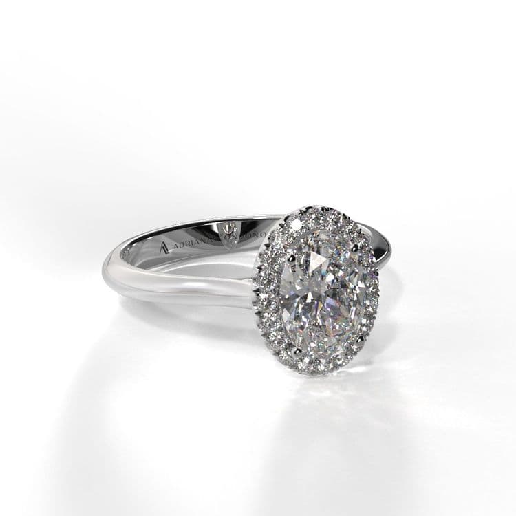 Anillo halo paris 0,60 cts