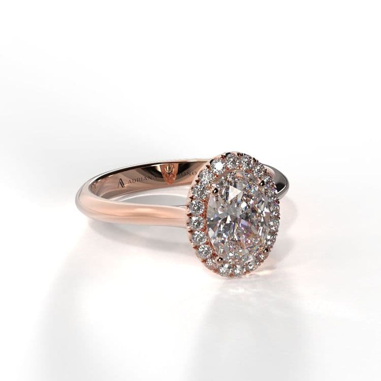 Anillo halo paris 0,60 cts