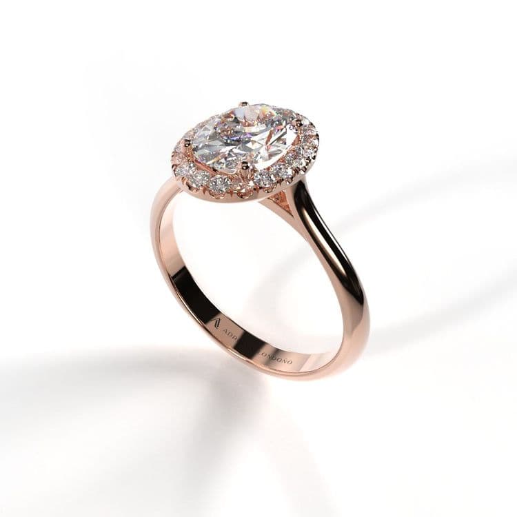 Anillo halo paris 0,60 cts