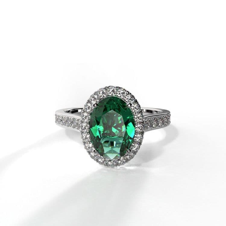 Anillo halo paris 0,60 cts a la banda
