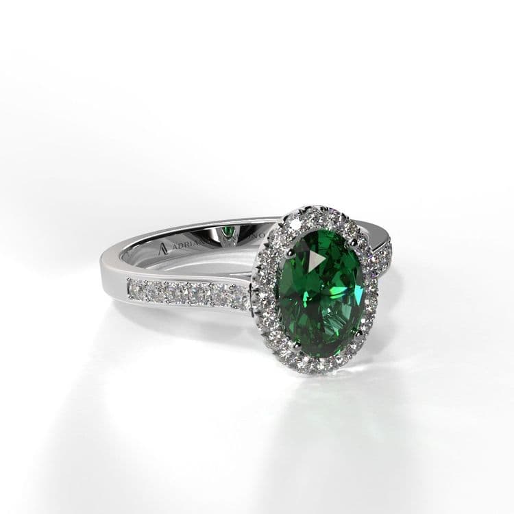 Anillo halo paris 0,60 cts a la banda