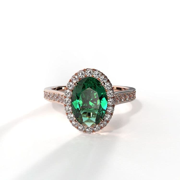 Anillo halo paris 0,60 cts a la banda