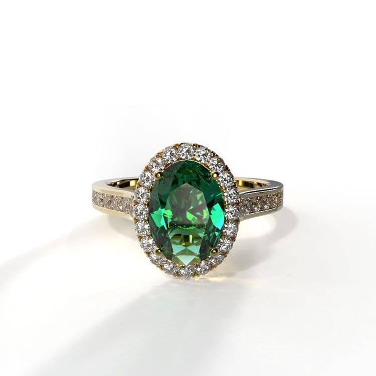 Anillo halo paris 0,60 cts al carre