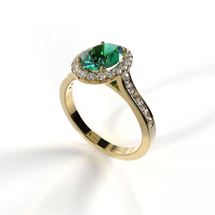 Anillo halo paris 0,60 cts al carre