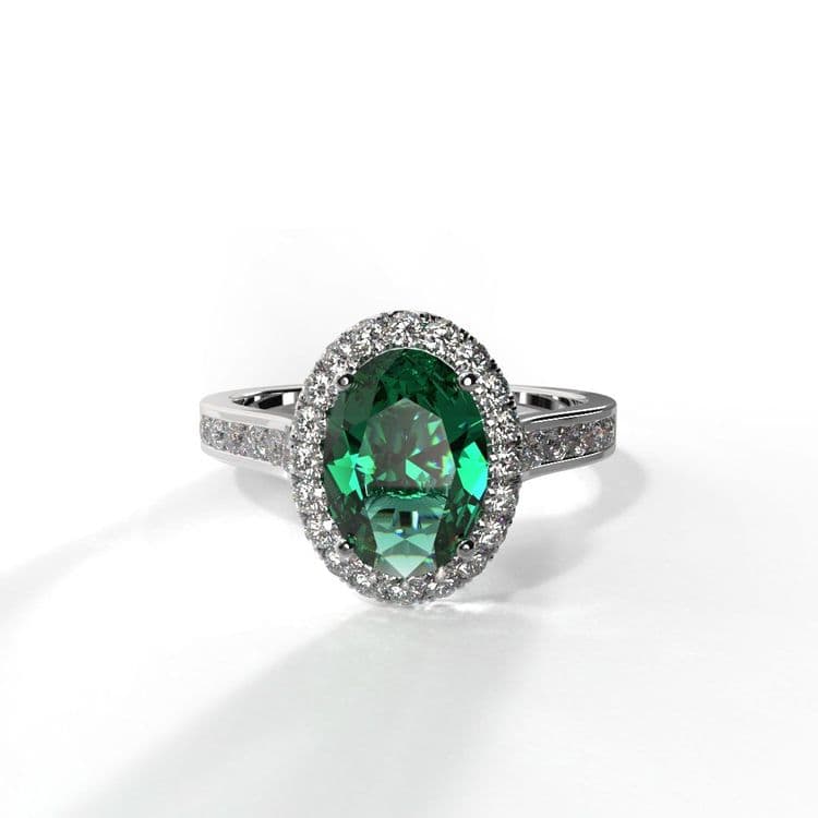Anillo halo paris 0,60 cts al carre