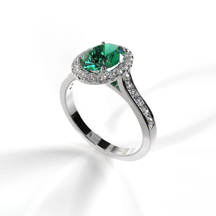 Anillo halo paris 0,60 cts al carre