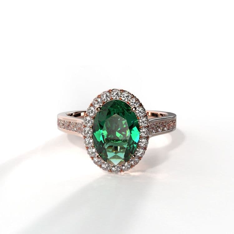 Anillo halo paris 0,60 cts al carre