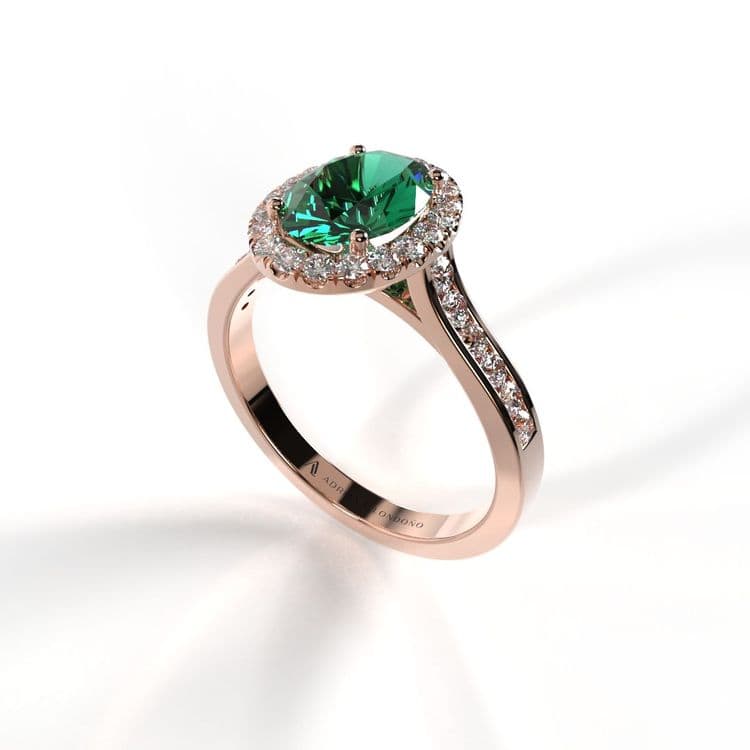 Anillo halo paris 0,60 cts al carre