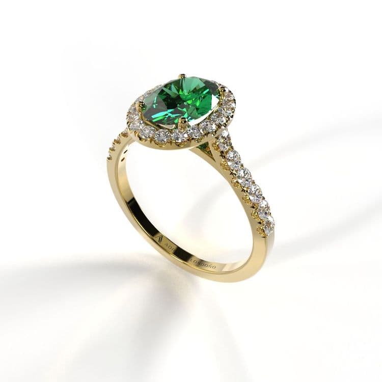Anillo halo paris 0,60 cts al frances