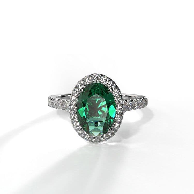 Anillo halo paris 0,60 cts al frances