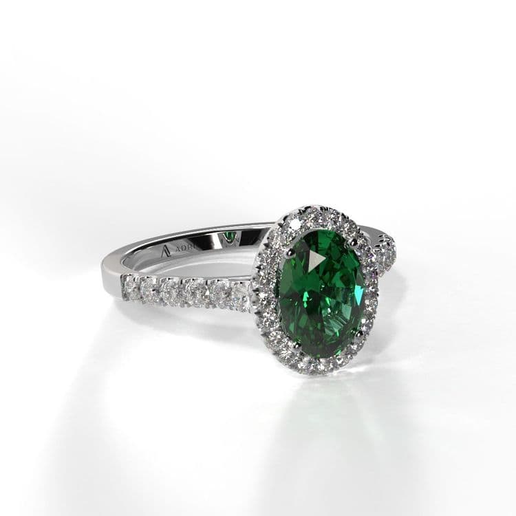 Anillo halo paris 0,60 cts al frances