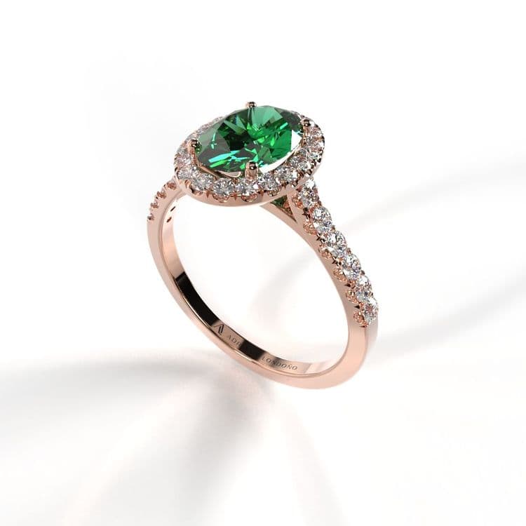 Anillo halo paris 0,60 cts al frances