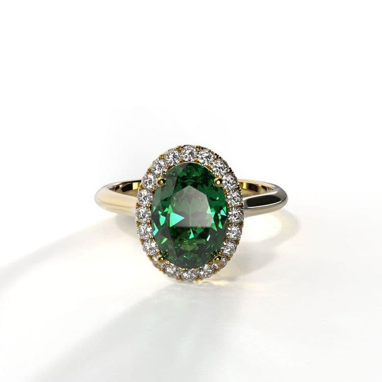 Anillo halo paris 0,60 cts