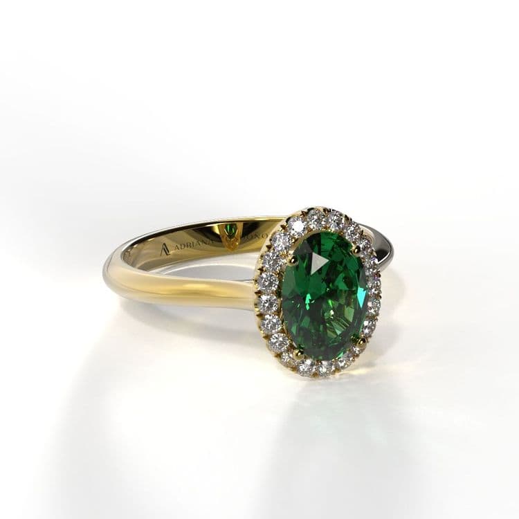 Anillo halo paris 0,60 cts