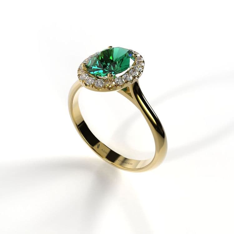 Anillo halo paris 0,60 cts