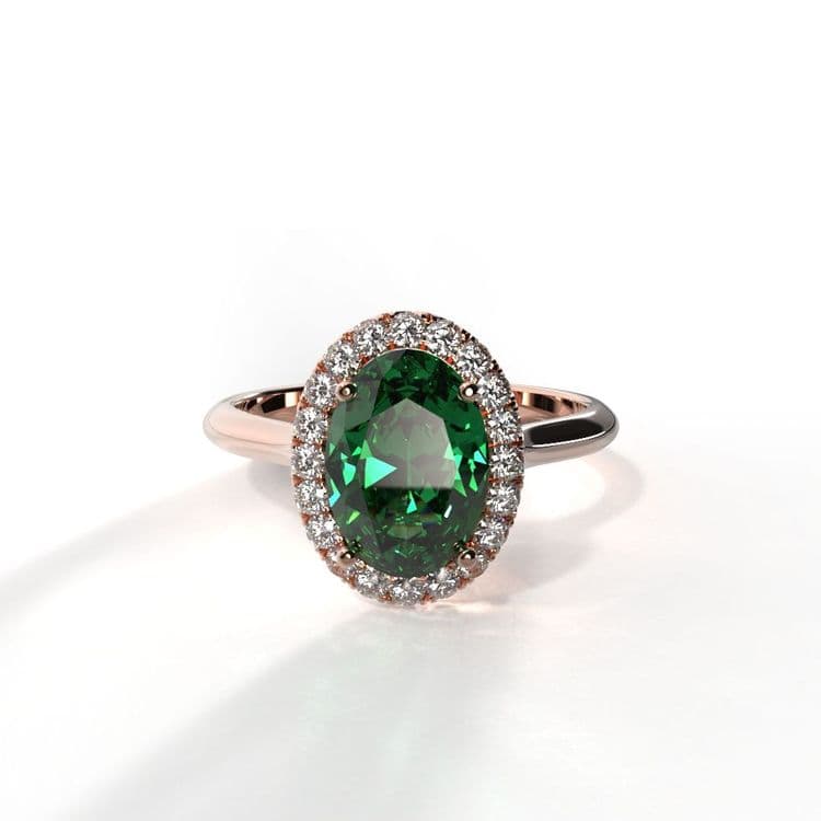 Anillo halo paris 0,60 cts