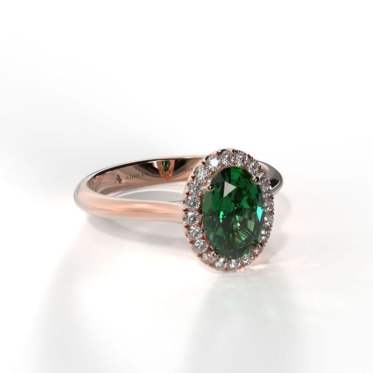 Anillo halo paris 0,60 cts