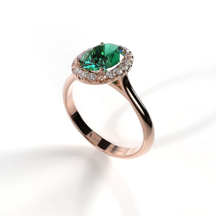 Anillo halo paris 0,60 cts
